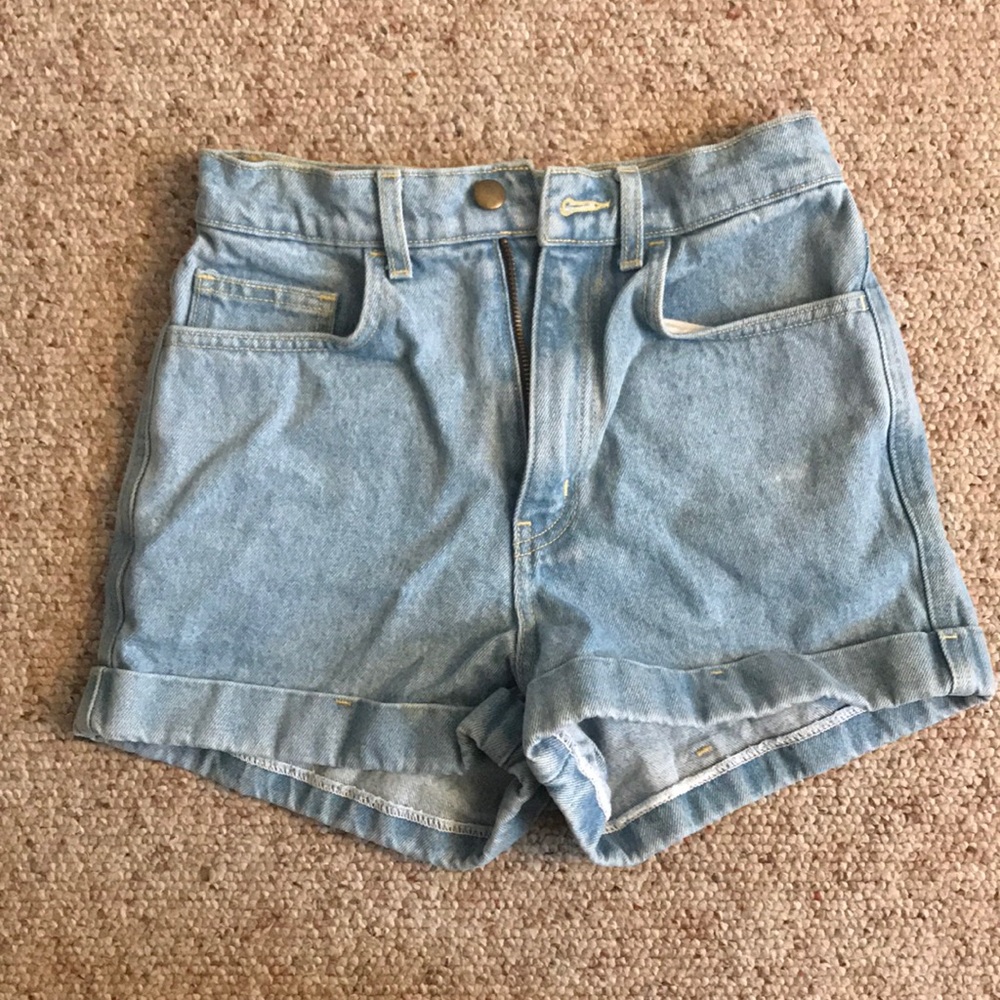 American Apparel High-Waisted Denim Shorts